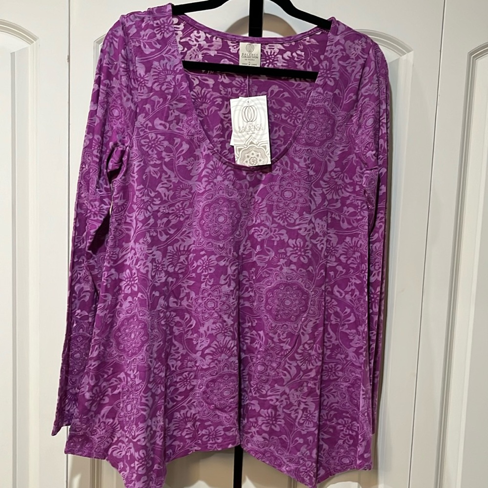 The balance collection by marika size large cotton/polyester ultraviolet tunic